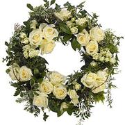 White Rose Wreath