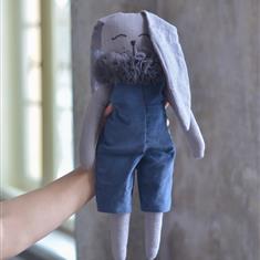 Blue Linen Bunny
